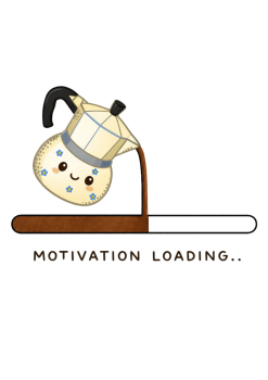 Bügelbild Motivation Loading